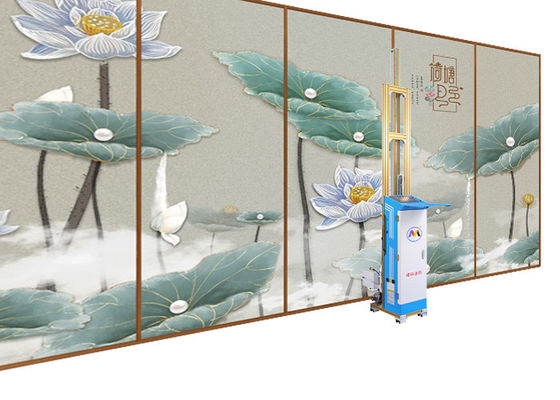 Água - baseada cubra a máquina de impressão da parede de Digitas com rodas móveis