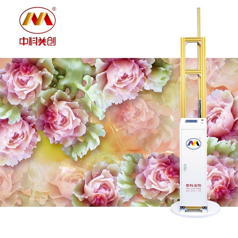 Máquina imprimindo mural da auto parede de várias velocidades colorimétrica do Lcd com trilhos da ligação
